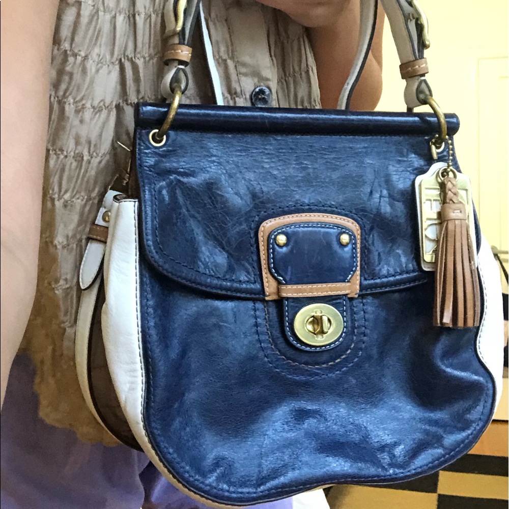 Coach 70th anniversary Limited Edition Color Block Saddlebag